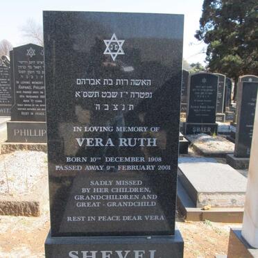 SHEVEL Vera Ruth 1908-2001