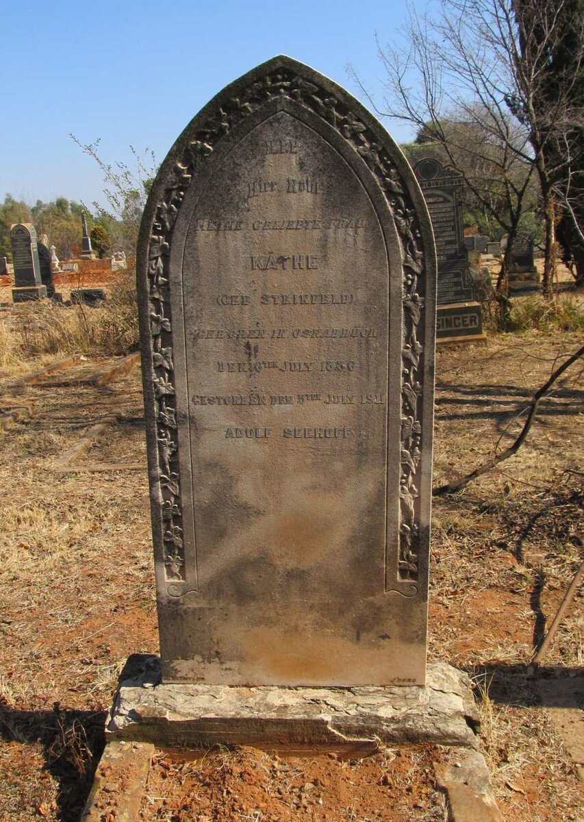 SEEHOFF Kathe nee STEINFELD 1886-1911