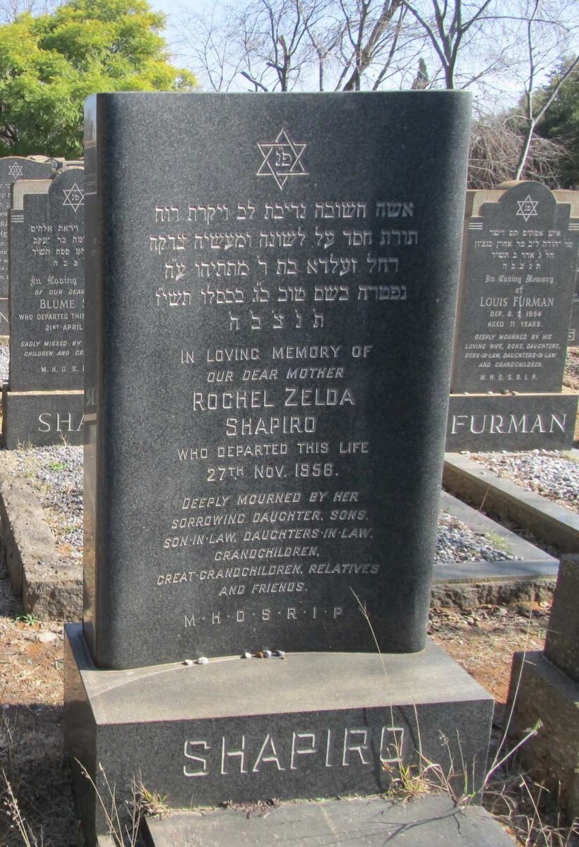 SHAPIRO Rochel Zelda -1956