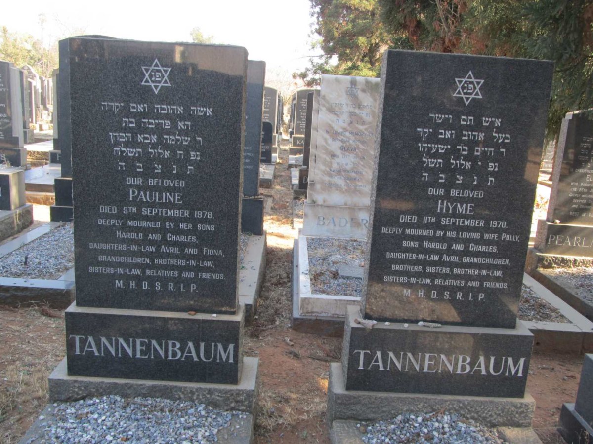 TANNENBAUM Hyme -1970 &amp; Pauline -1978