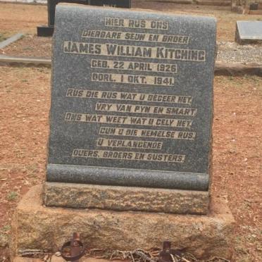 KITCHING James William 1926-1941