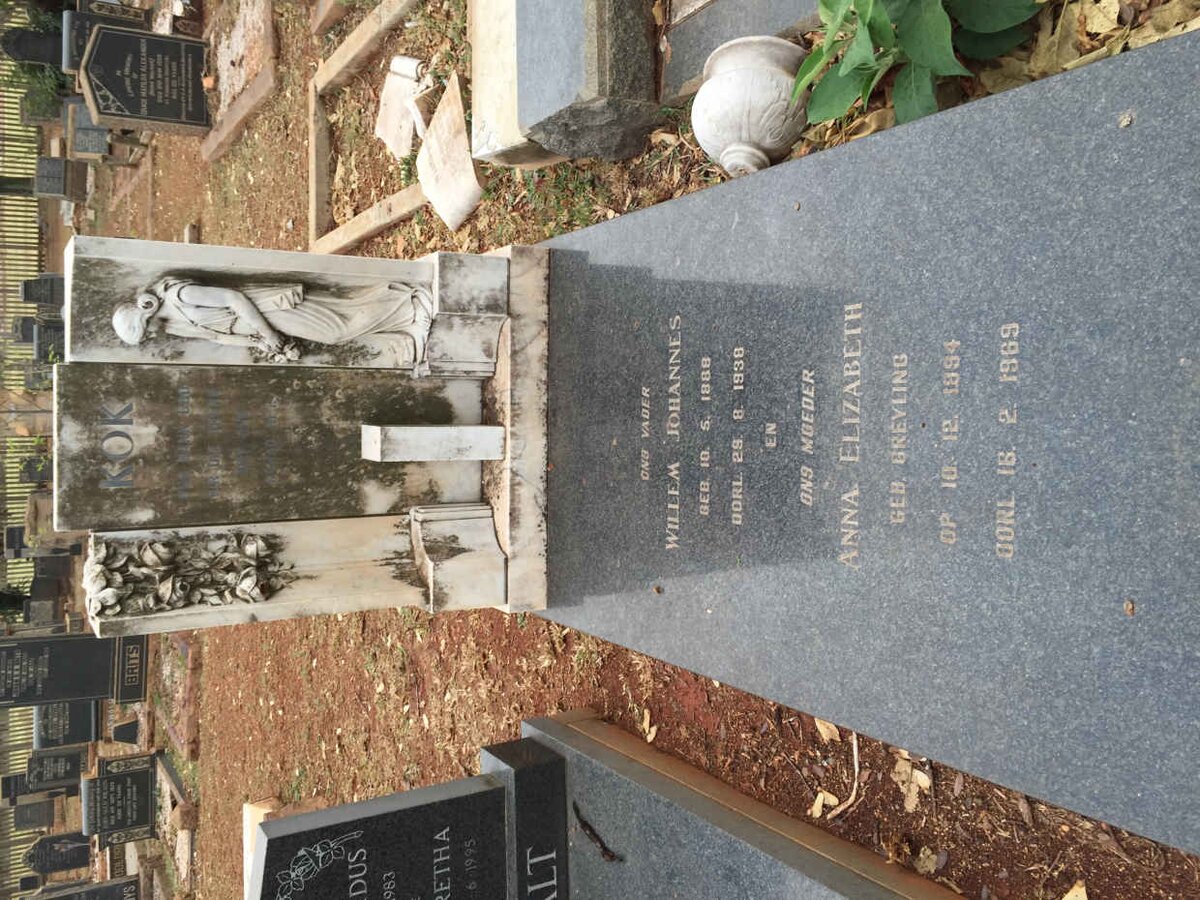 KOK Willem Johannes 1888-1938 &amp; Anna Elizabeth GREYLING 1894-1969