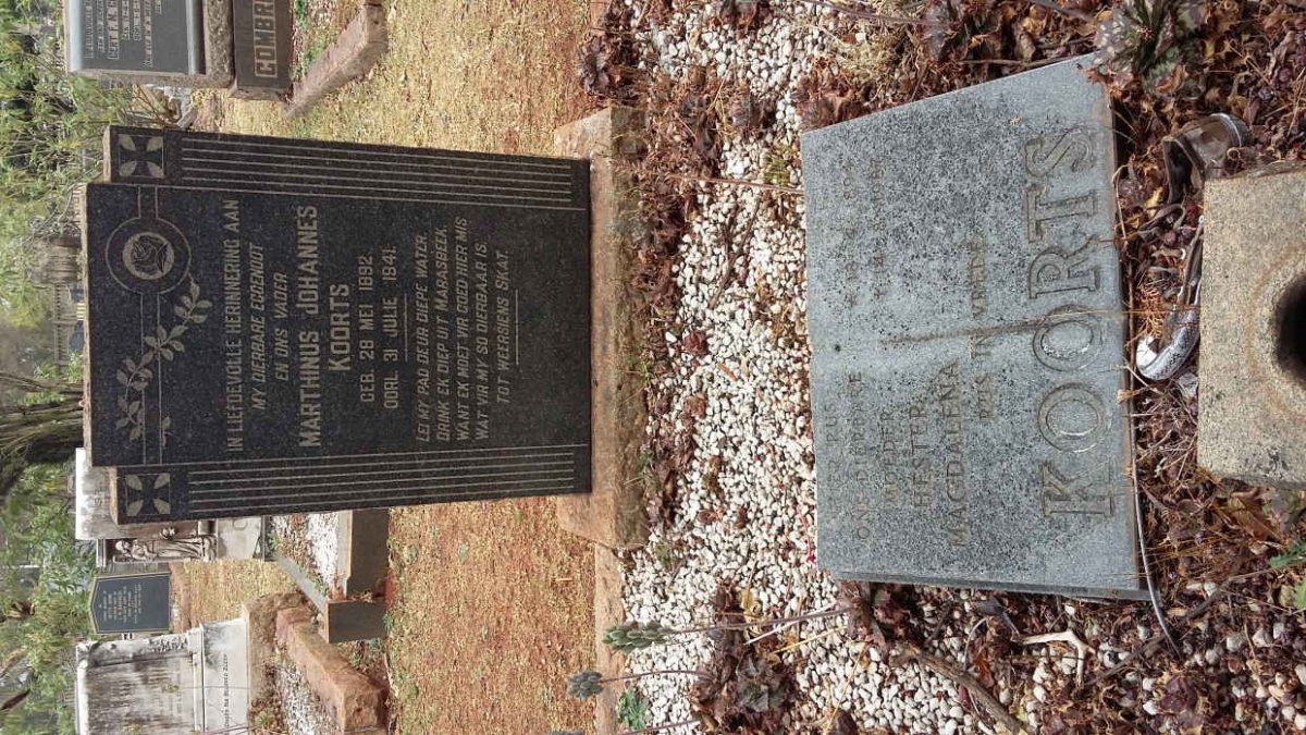 KOORTS Marthinus Johannes 1892-1941 &amp; Hester Magdalena 1894-1987