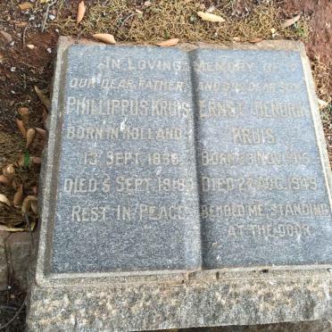 KRUIS Phillippus 18?9-1918 :: KRUIS Ernst Hendrik 1915-1949