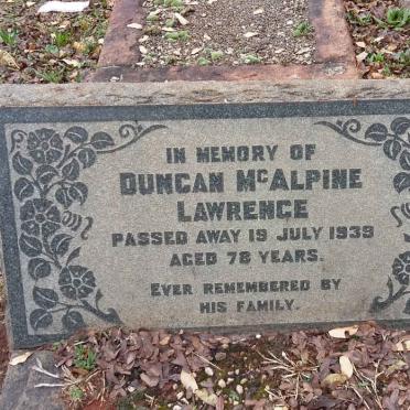 LAWRENCE Duncan McAlpine -1939