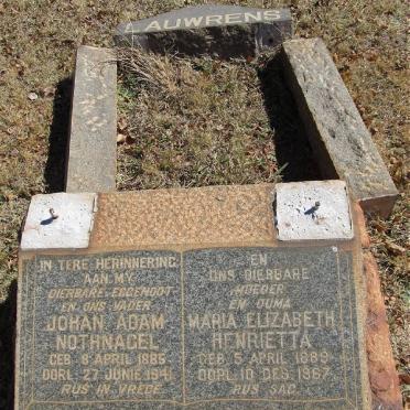 LAUWRENS Johan Adam Nothnagel 1885-1941 &amp; Maria Elizabeth Henrietta 1889-1967