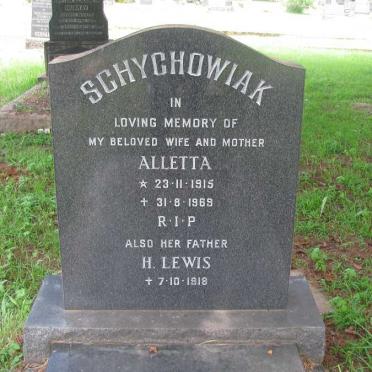 LEWIS H. -1918 :: SCHYCHOWIAK Alletta 1915-1969