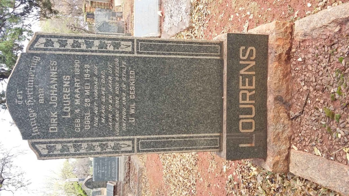 LOURENS Dirk Johannes 1890-1943