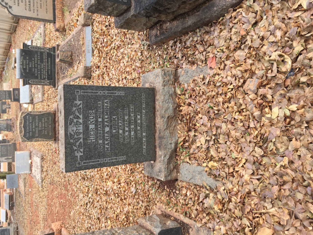 LUDIK Maria Zalmina nee ERASMUS 1865-1943