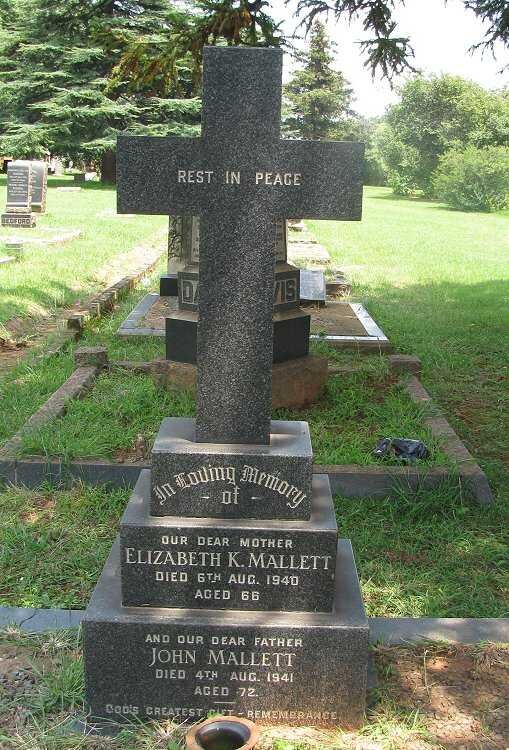MALLETT John -1941 &amp; Elizabeth K. -1940