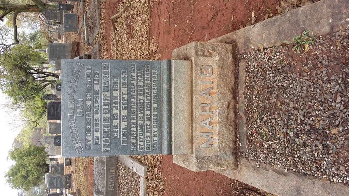 MARAIS Francois Eloff 1910-1943