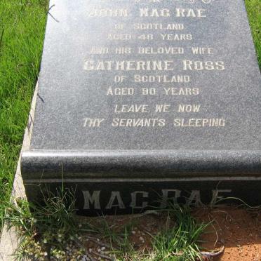 MAC RAE John &amp; Catherine ROSS