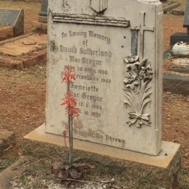 MacGREGOR David Sutherland 1880-1942 &amp; Henriette 1885-1972