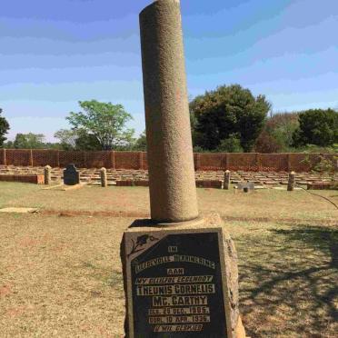 Mc CARTHY Theunis Cornelis 1905-1936