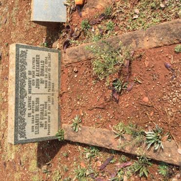 McDONALD John Alexander 1904-1947 &amp; Elizabeth Nelson 1906-1957