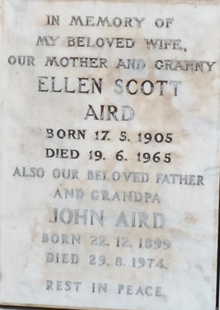 AIRD John 1899-1974 &amp; Ellen Scott 1905-1965
