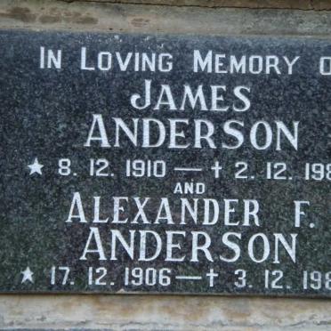 ANDERSON James 1910-1984 :: ANDERSON Alexander F. 1906-1987