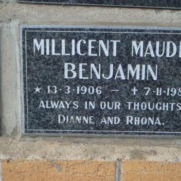 BENJAMIN Millicent Maude 1906-1981