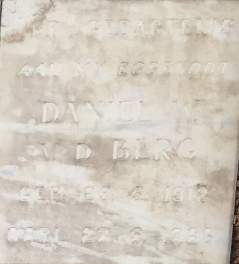 BERG Daniel W., v. d. 1912-19?6