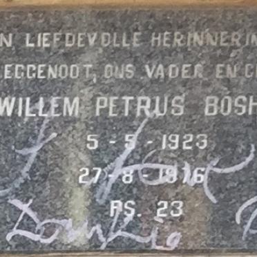 BOSHOFF Willem Petrus 1923-1976