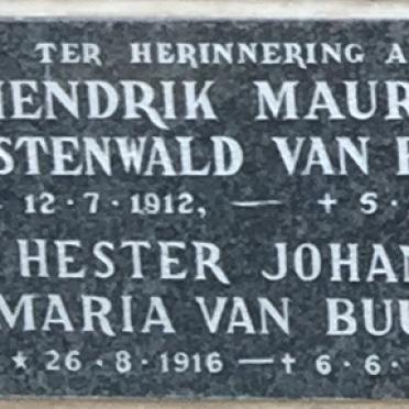 BUUREN Hendrik Mauritz Oostenwald, van 1912-1976 &amp; Hester Johanna Maria 1916-2006