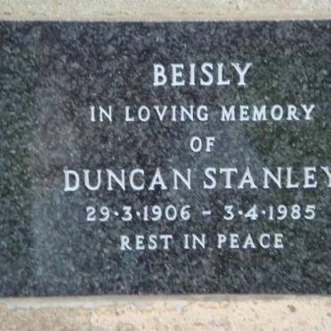 BEISLY Duncan Stanley 1906-1985