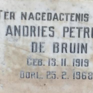 BRUIN Andries Petrus, de 1919-1968