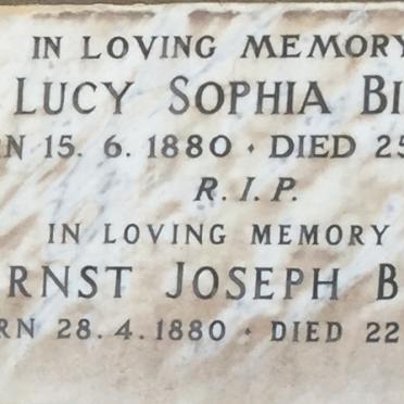 BIBBY Ernst Joseph 1880-1972 &amp; Lucy Sophia 1880-1963
