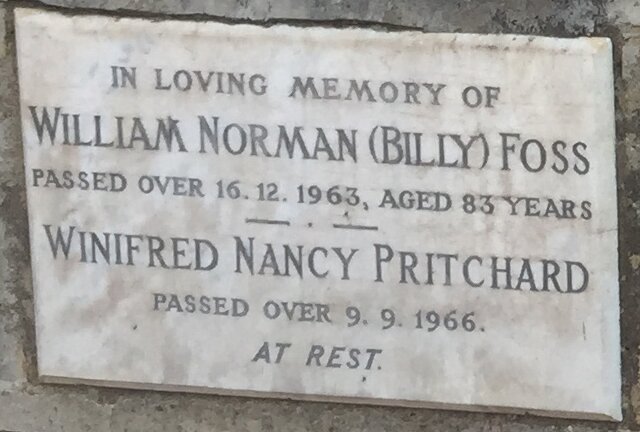 FOSS William Norman -1963 :: PRITCHARD Winifred Nancy -1966