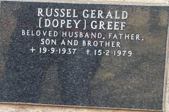GREEF Russel Gerald 1937-1979