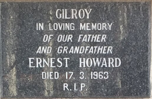 GILROY Ernest Howard -1963