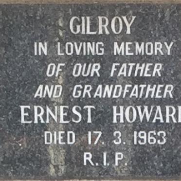 GILROY Ernest Howard -1963