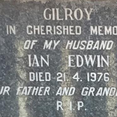 GILROY Ian Edwin -1976