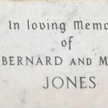 JONES Bernard &amp; Mary