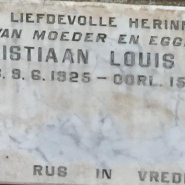 KOTZE Christiaan Louis 1925-1965