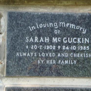 Mc GUCKIN Sarah 1902-1985