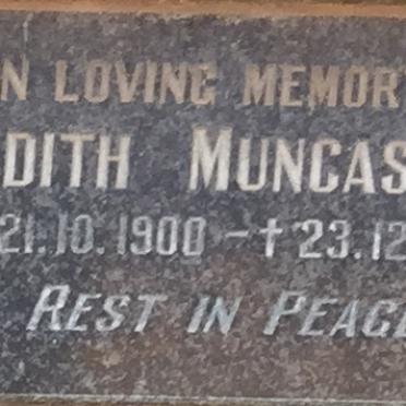 MUNCASTER Edith 1900-1972