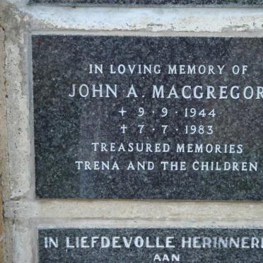 MACGREGOR John A. 1944-1983