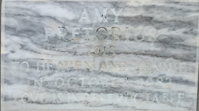 PRETORIUS Amy 1913-1982