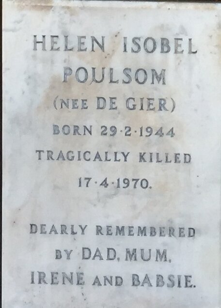 POULSOM Helen Isobel nee DE GIER 1944-1970
