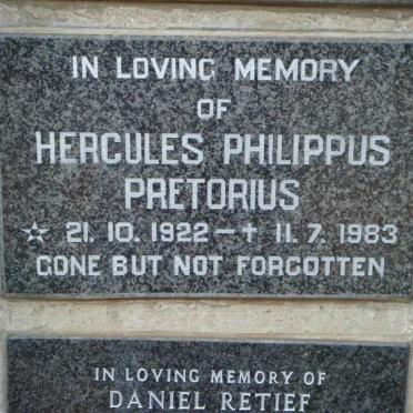 PRETORIUS Hercules Philippus 1922-1983