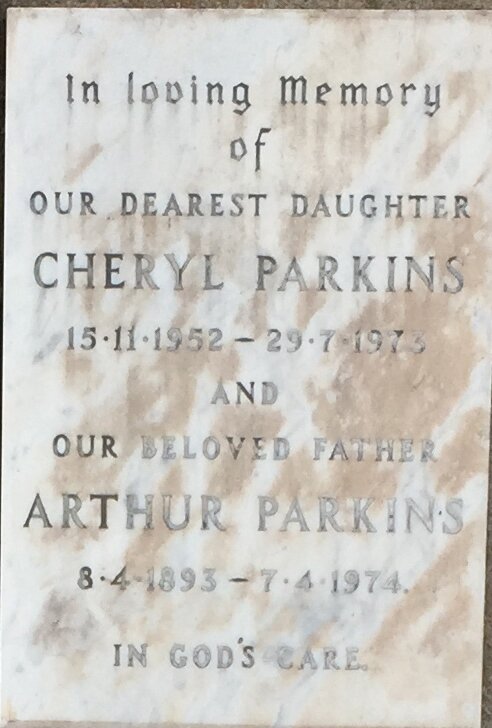 PARKINS Arthur 1893-1974 :: PARKINS Cheryl 1952-1973