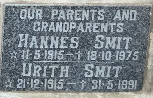 SMIT Hannes 1915-1975 &amp; Urith 1915-1991