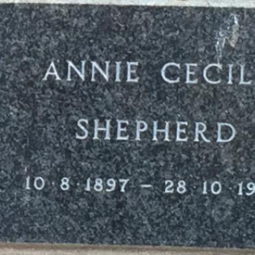 SHEPHERD Annie Cecily 1897-1969