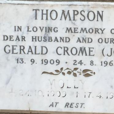 THOMPSON Gerald Crome 1909-1965 &amp; Molly 1909-1984