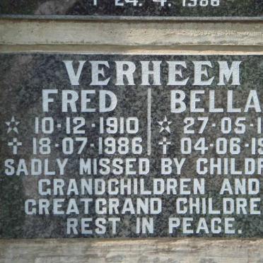 VERHEEM Fred 1910-1986 &amp; Bella 1915-1989
