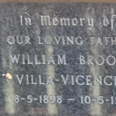VICENCIO William Brooks, Villa 1898-1971