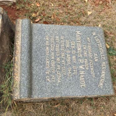 NAUDE Marthinus P.W. 1876-1942