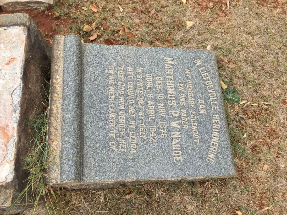 NAUDE Marthinus P.W. 1876-1942