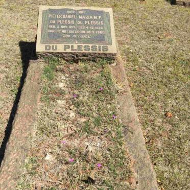 PLESSIS Pieter Daniel, du 1877-1927 &amp; Maria M.F. 1876-1960